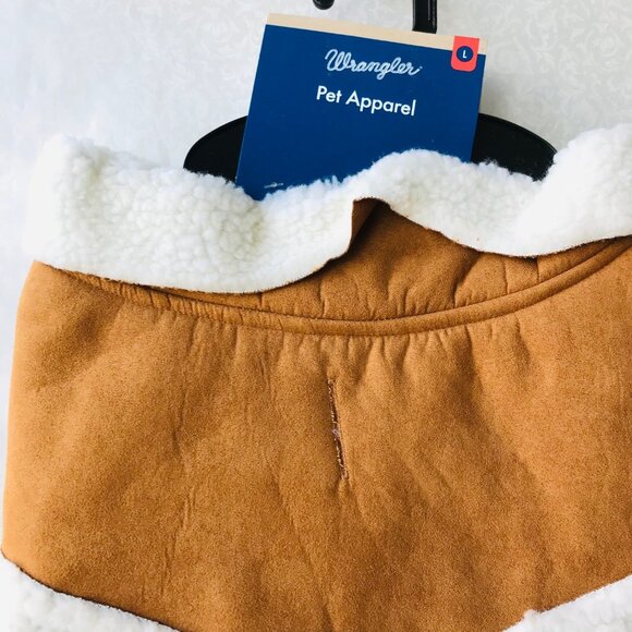 Wrangler Faux Suede - look exterior and Sherpa Dog Jacket  Size : L - Picture 8 of 8